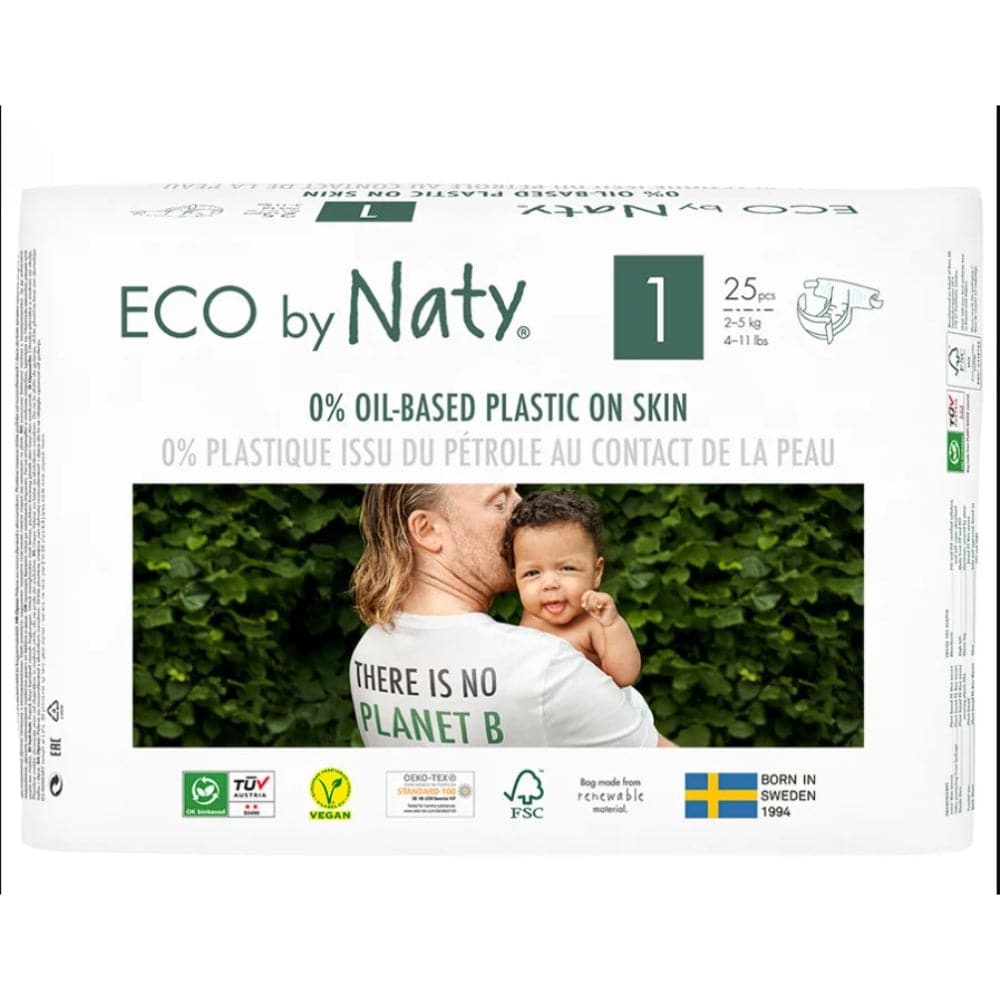 Eco by Naty – Baby Diapers Size 1, 25 Pcs