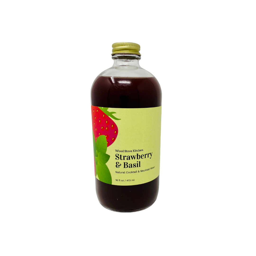 Wood Stove Kitchen – Strawberry And Basil Cocktail & Drink Mix, 16 fl