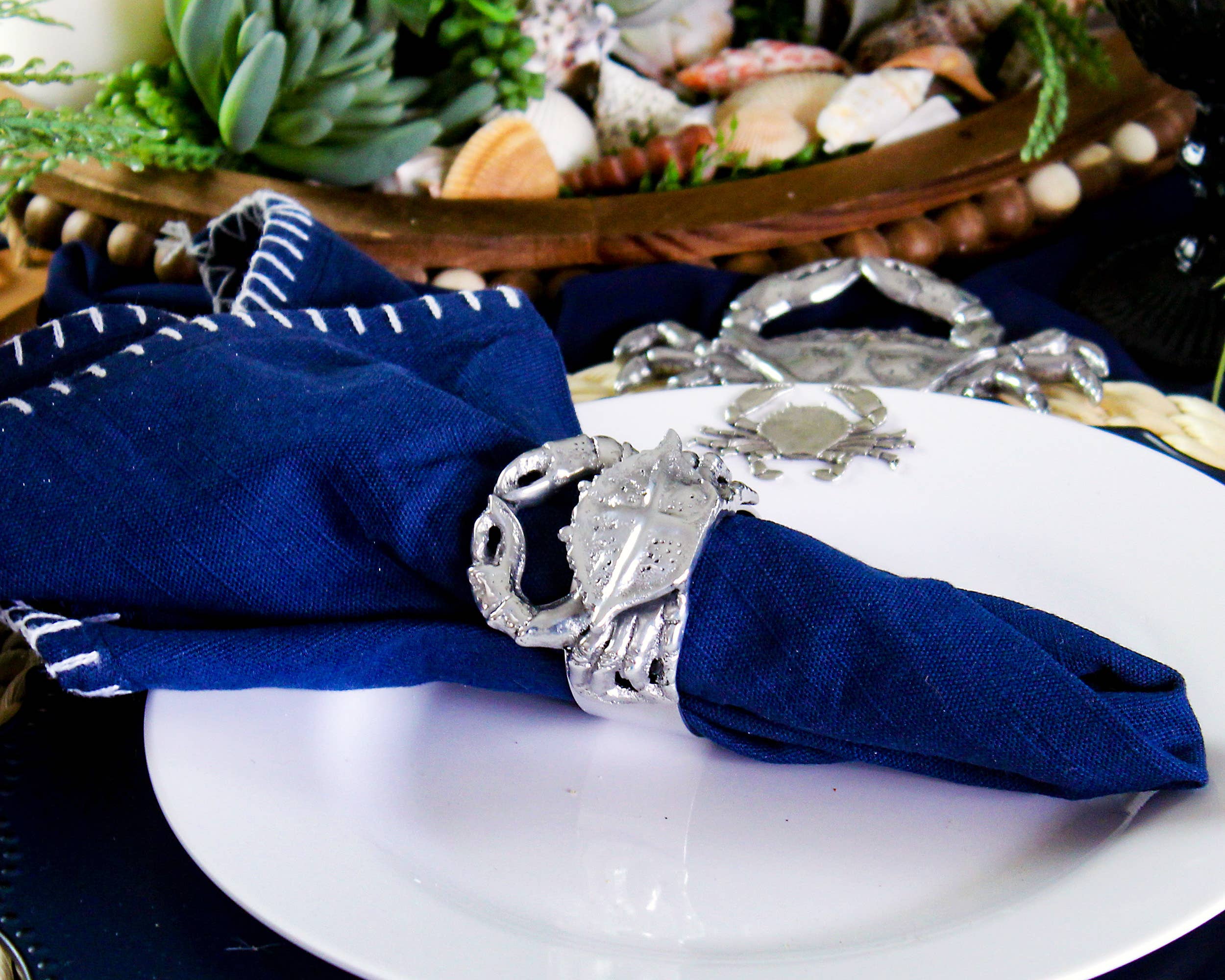 Arthur Court – Crab Napkin Rings – set of 4