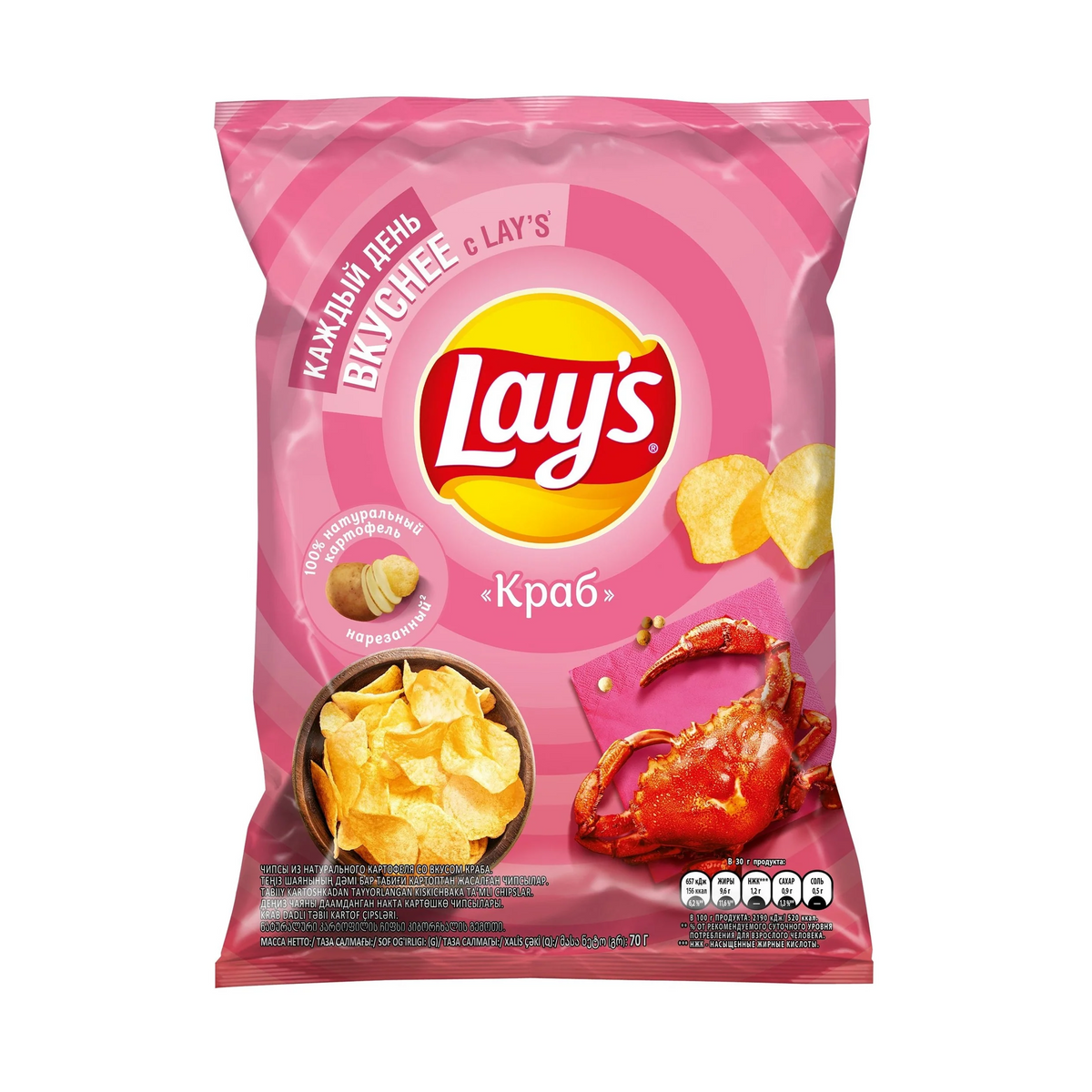 Lays Crab 70g – Russia (Case of 12)