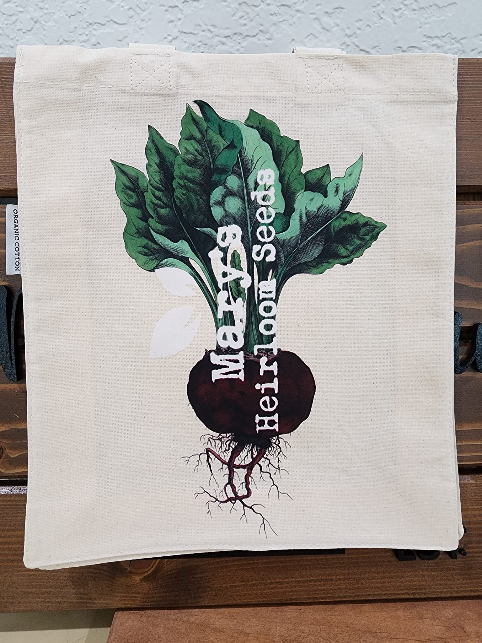 Mary’s Heirloom Seeds “Beet” Organic Cotton Tote