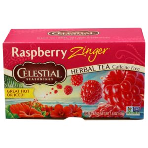 Celestial Seasonings – Herbal Tea Raspberry Zinger, 20 Bags | Pack of