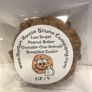 Horton House Scone GF – Peanut Butter Chocolate Chip Granola Breakfast Cookie (low sugar) Case – 12 Pieces