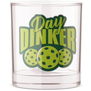 Barrel Down South – Pickleball Day Dinker Bourbon Whiskey Rocks Glass