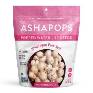AshaPops – Popped Water Lily Seeds Himalyan Pink Sea Salt, 1oz