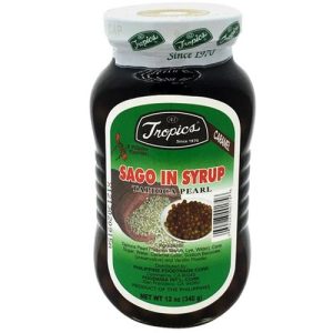 Tropics – Sago in Syrup Tapioca Pearl – Caramel – 12 OZ