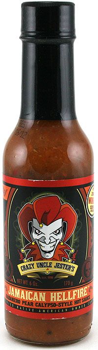 Crazy Uncle Jester’s Jamaican Hellfire Habanero Pear Hot Sauce, 6oz.