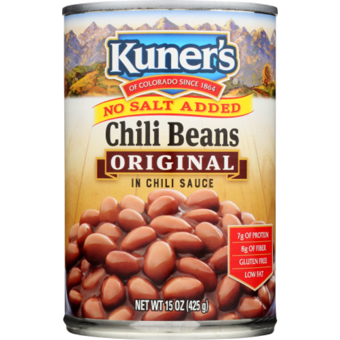 Kuner’s – Chili Beans, No Salt, 15 Oz | Pack of 12