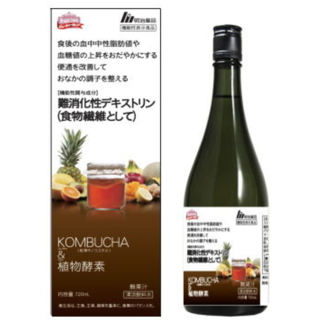 Special Sale! KOMBUCHA & Plant Enzyme Functional Food 720ml (40ml daily) Made in JAPAN – Meiji Yakuhin