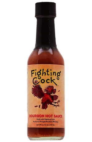Fighting Cock Kentucky Bourbon Hot Sauce, 3.4oz.