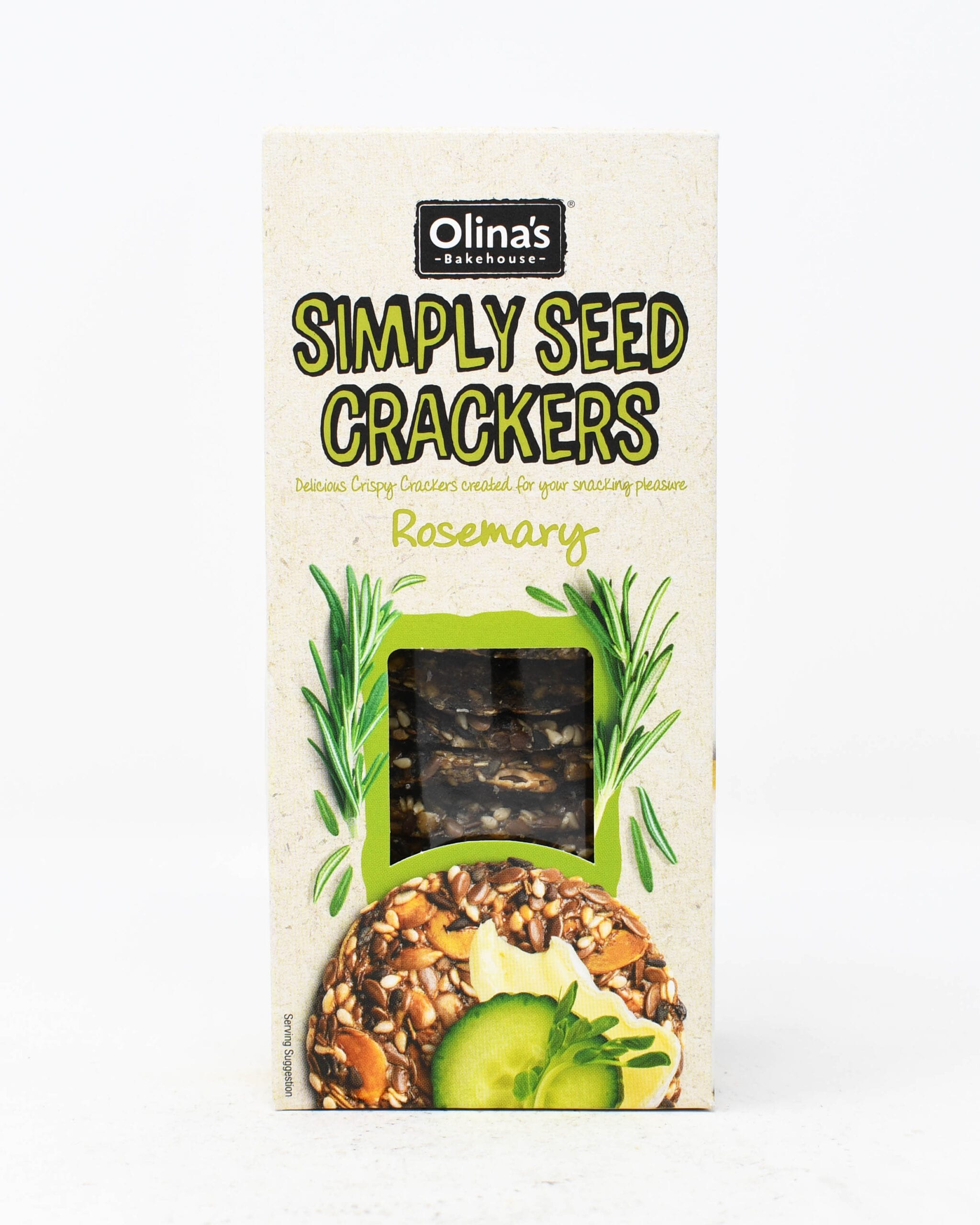 Olina’s Bakehouse – Rosemary Simply Seed Crackers, 2.8 oz | Pack of 12