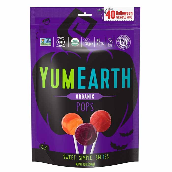 YumEarth – Organic Halloween Pops | Pack of 18