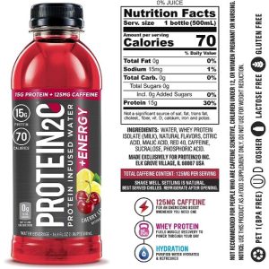 Protein2O – Energy Cherry Lemonade, 16.9 fl oz | Pack of 12