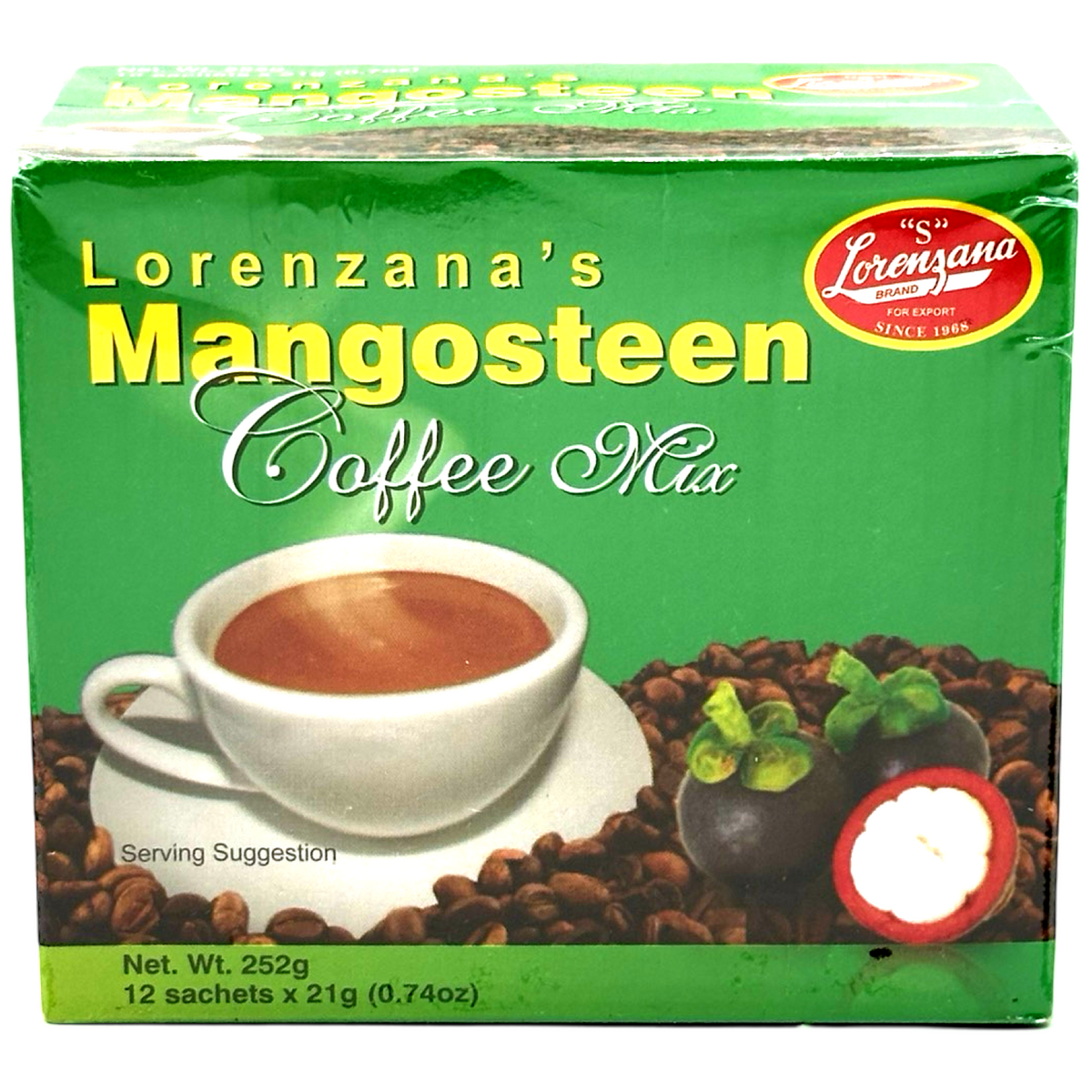 Lorenzana – Mangosteen – Coffee Mix – 12 Sachets x 21 G (210 G)