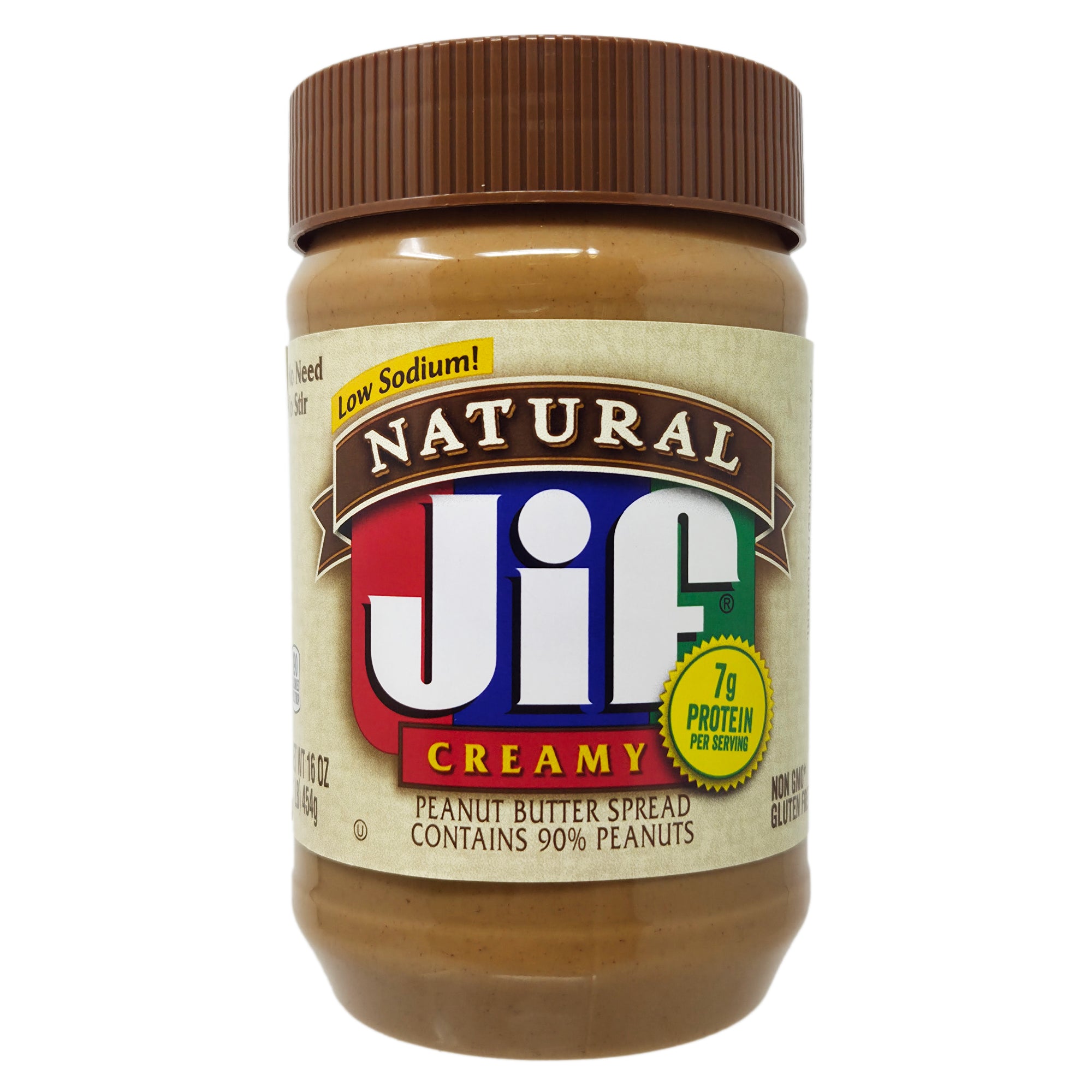 Jif Low Sodium Natural Creamy Peanut Butter – 16oz.