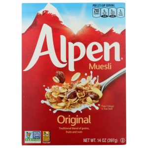 Alpen – Cereal Muesli Original With Raisins, 14 Oz – Pack of 12