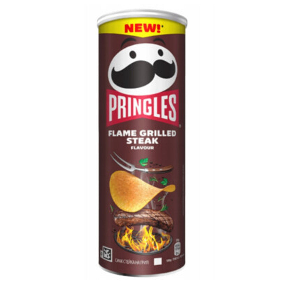 Pringles Flame Grilled Steak potato Chips 165g BELGIUM (Case of 12)