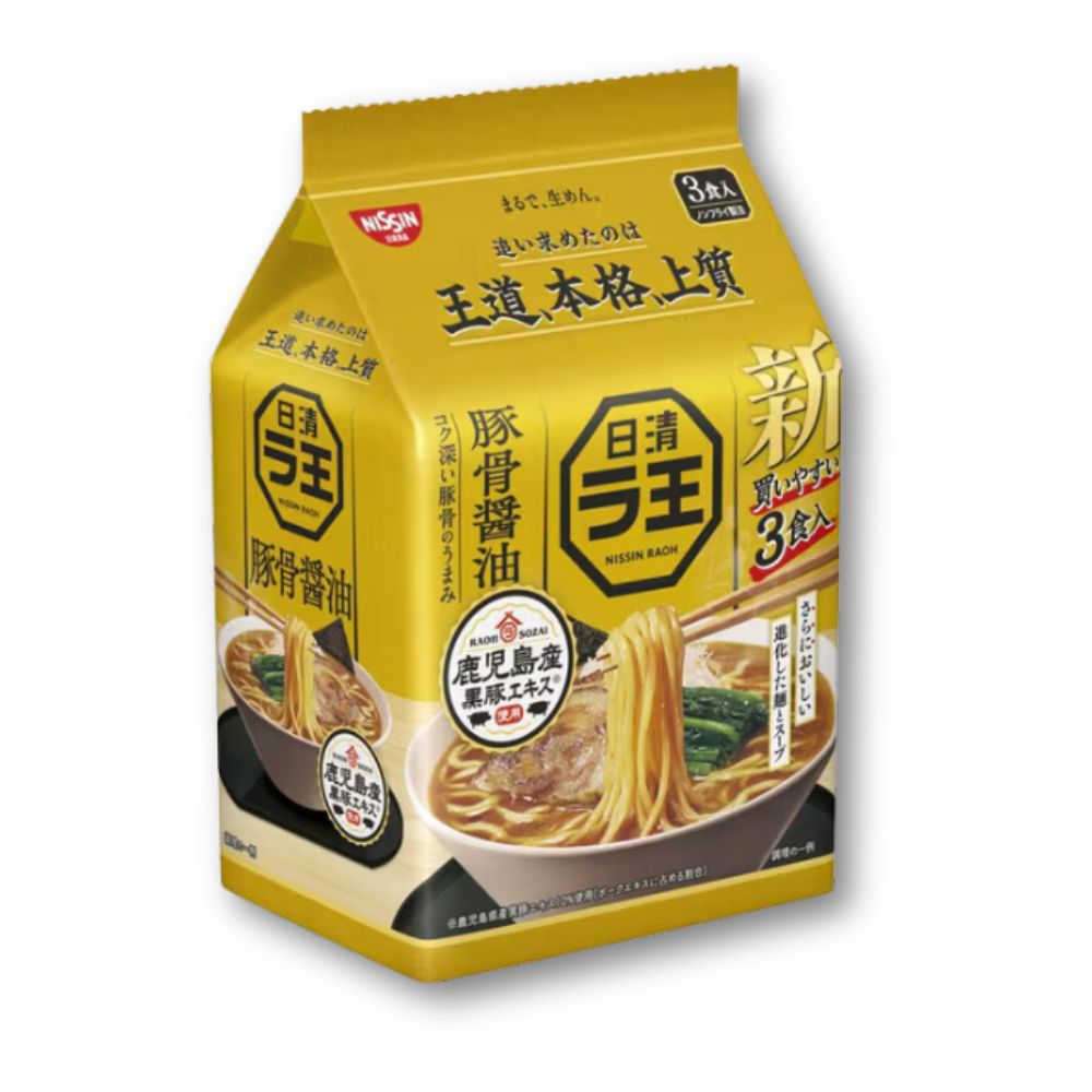 Nissin – Raoh Pork Bone Soy Sauce – 3 Pack