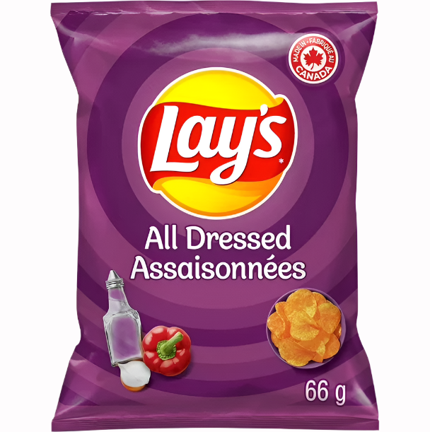 Lay’s All Dressed – 66g Canada (Case of 12)