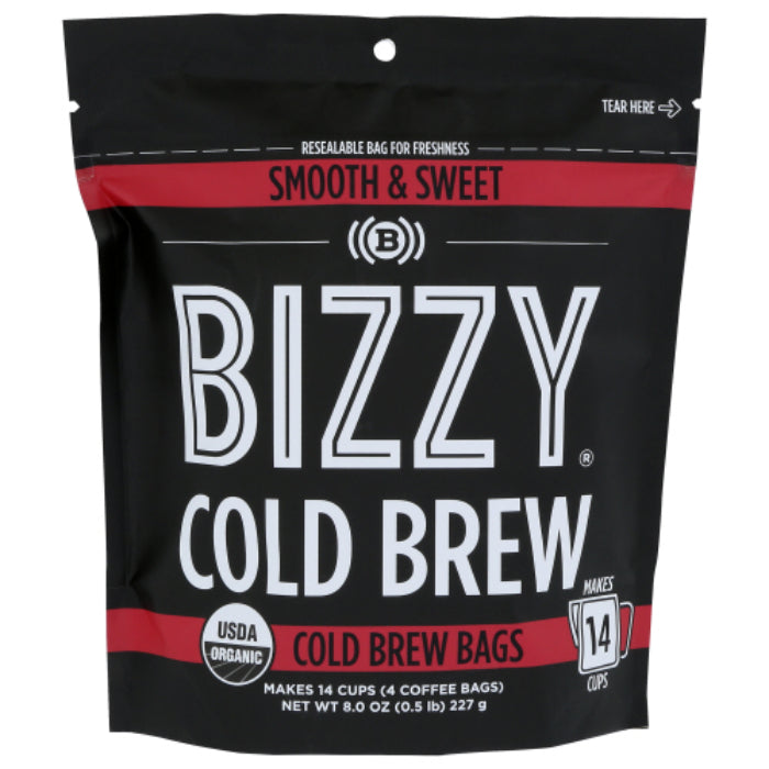Bizzy Coffee – Organic Smooth & Sweet, 8 oz (Pack of 6)
