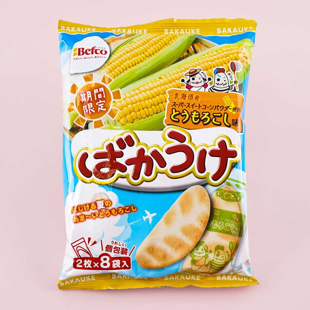 Befco Kuriyama Bakauke Rice Crackers – Hokkaido Corn