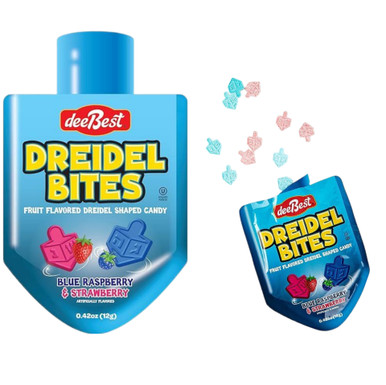 Dreidel Bites Strawberry & Raspberry Brick Hanukkah Candy, 12 Pack