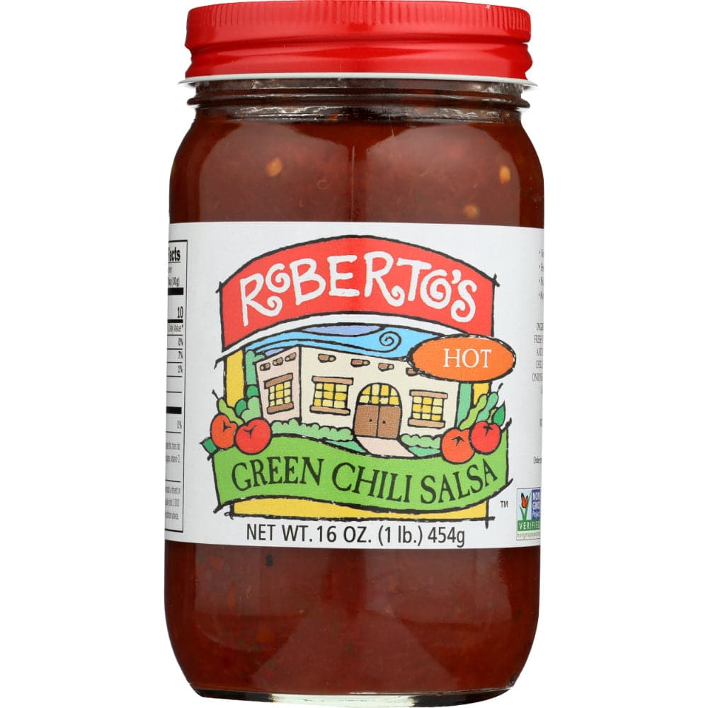 Robertos – Hot Green Chili Salsa – 16oz