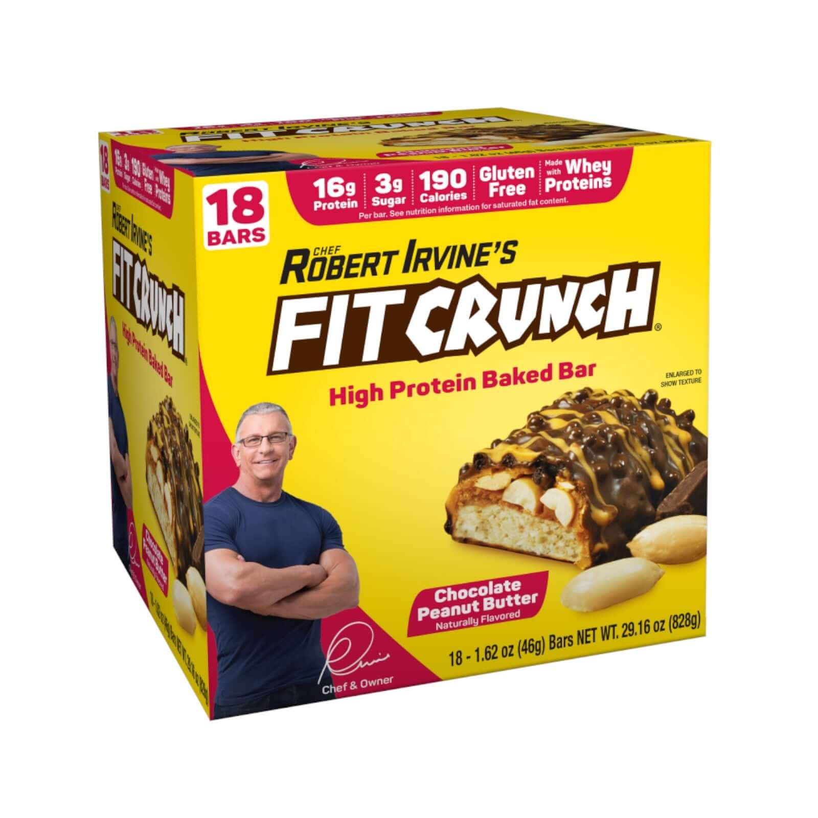 Fit Crunch Bar – Choc PB | 16g Protein, 3g Sugar
