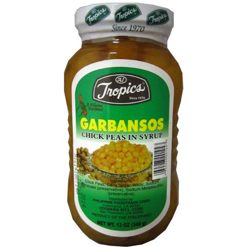 Tropics – Garbansos – Chick Peas in Syrup – 12 OZ
