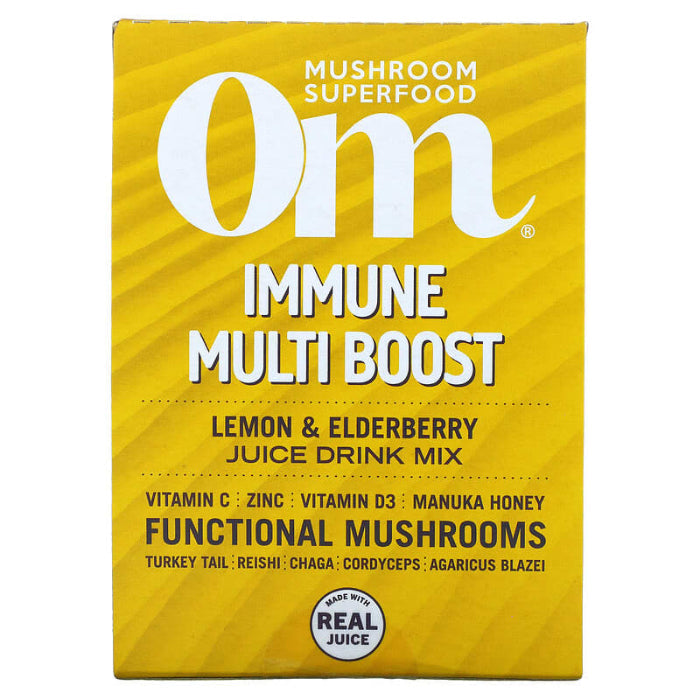 Om Mushrooms Immune Lemon Elderberry 10PKT 10 PK – Pack of 1