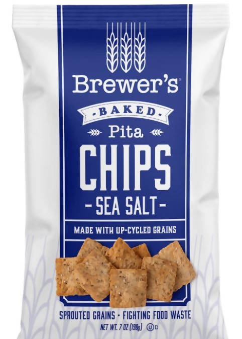 Brewer’s Crackers Sea Salt Pita Chips – 12 Bags x 7 oz
