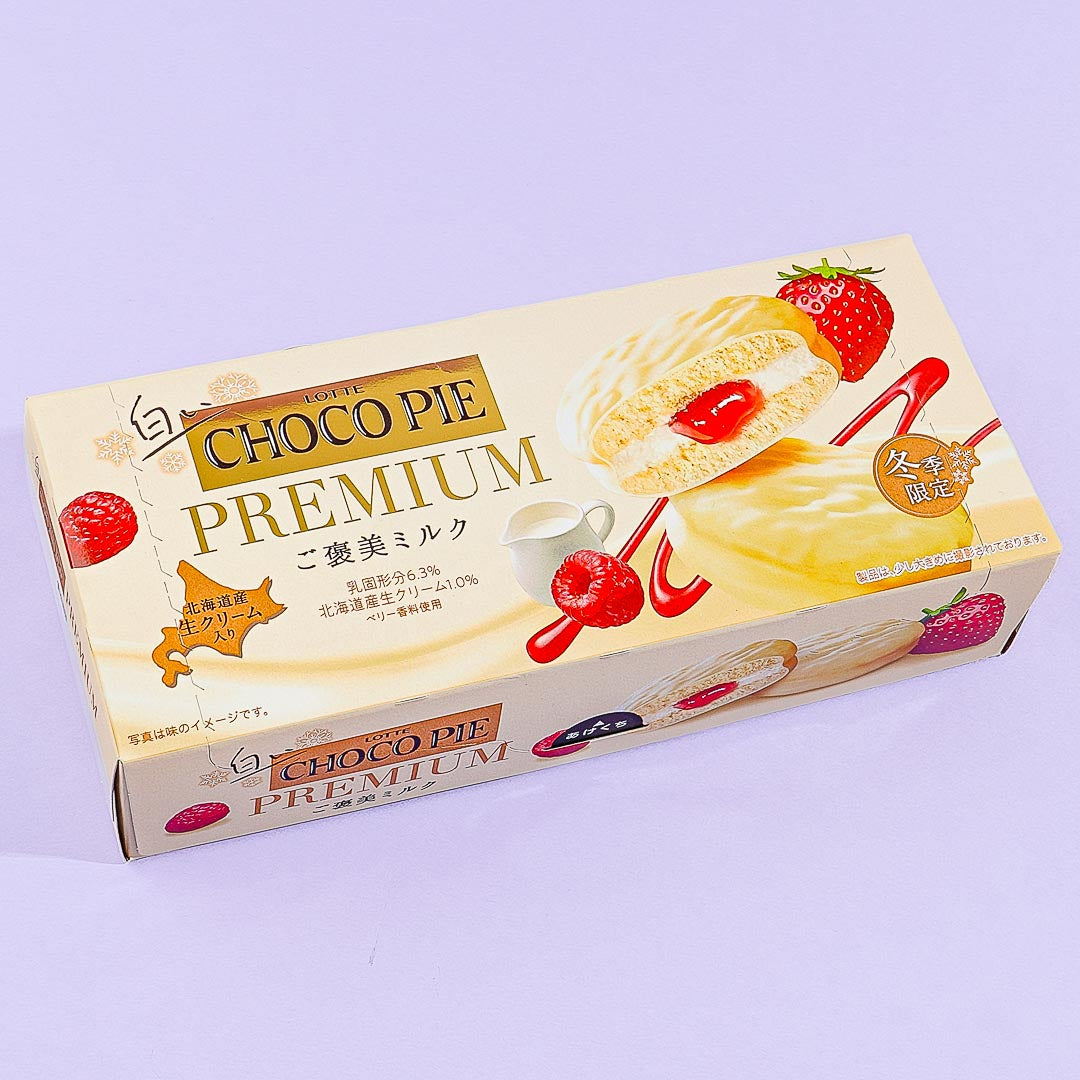 Lotte White Choco Pie Premium – Cream & Berries