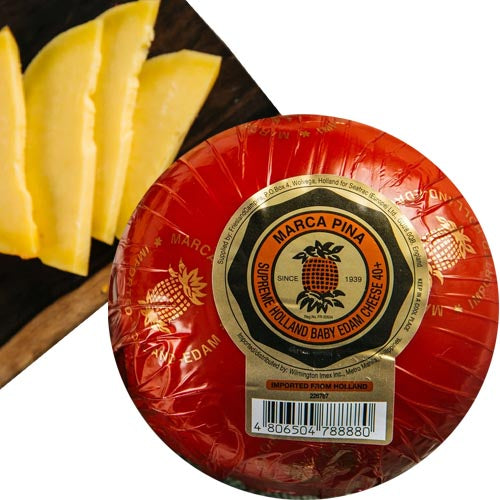 Marca Pina – Edam Cheese – Baby Cheese Ball – Aged – Queso De Bola – 1.75 LBS