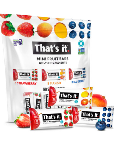 That’s It Mini Fruit Bars Blueberry, Strawberry, Mango, Variety Pack, 24 Count