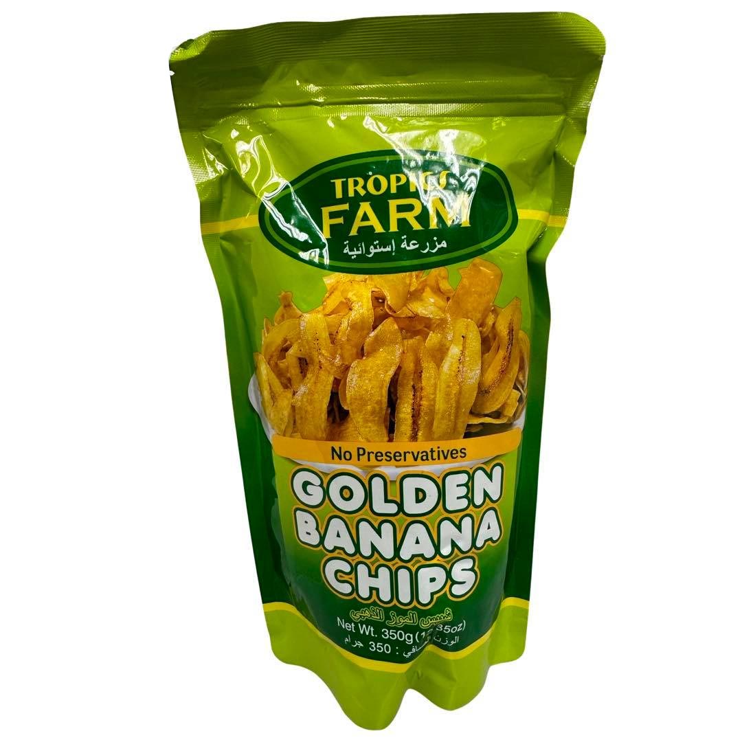 Tropics Farm – Golden Banana Chips – 350 G