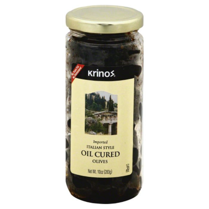 Krinos – Olives Cured in Oil, 10 Oz | Pack of 6