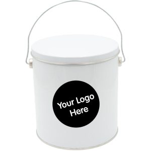 1 Gal Custom Branded Popcorn Gift Tin