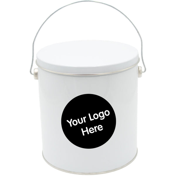 1 Gal Custom Branded Popcorn Gift Tin