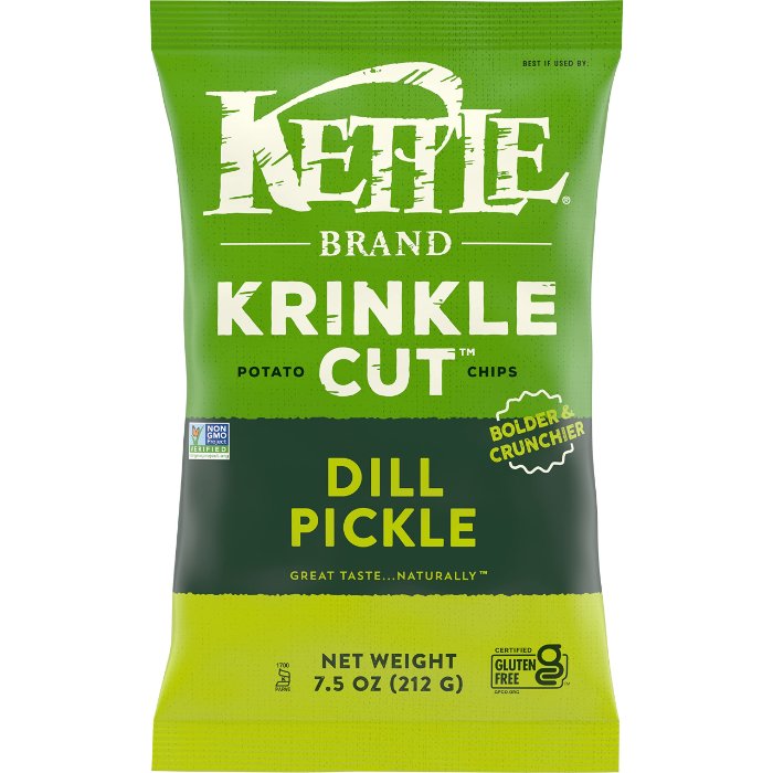 Kettle Foods – Chip Potato Dill Pickle 7.5 Oz – Pack Of 12