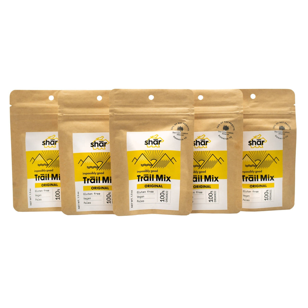Shār Trail Mix Mini Bag – 18 bags x 1.5 oz case