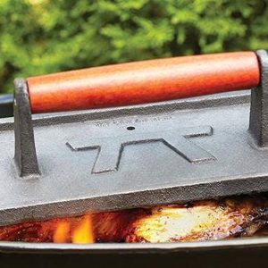 Fox Run Brands – Outset Cast Iron Rectangular Grill Press, 9″ x 5″