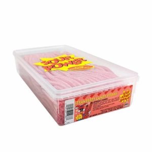 Sour Power Strawberry Straws – 49.4 oz Tub