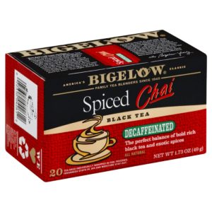 Bigelow – Decaf Chai Spiced Tea, 20 Bags, 1.73 oz | Pack of 6