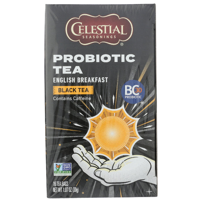 Celestial Seasonings – English Breakfast Probiotic Tea, 16 Bags | Pack