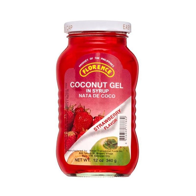 Florence Coconut Gel in Syrup Strawberry Flavor