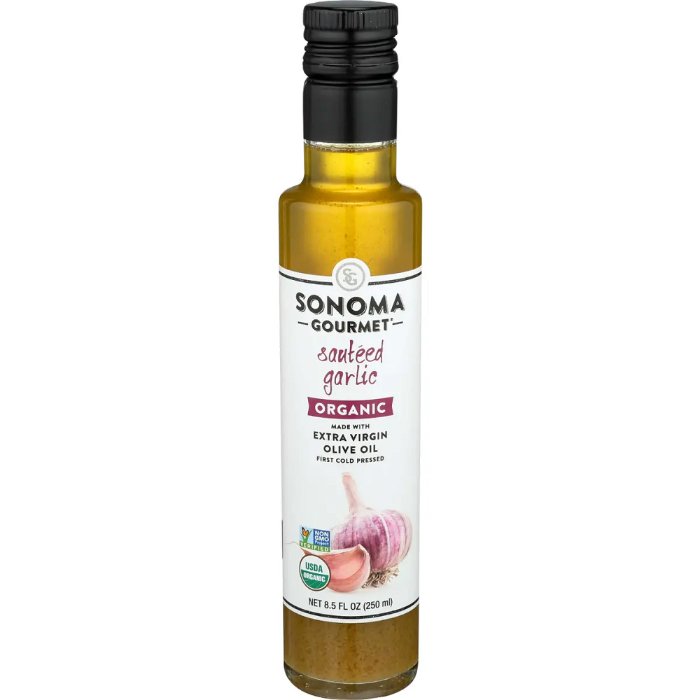 Sonoma Gourmet – Extra Virgin Olive Oil with Garlic, 8.5 oz – Pack of