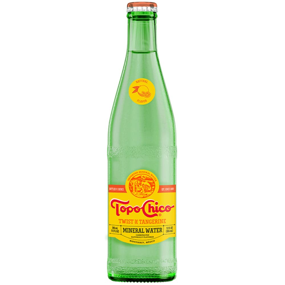 Topo Chico – Twist of Tangerine Sparkling Mineral Water 12 OZ – (Pack