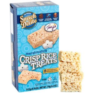 Snack Delite Marshmallow Crisp Rice Treats, Gluten Free, Individually Wrapped, 8 Count