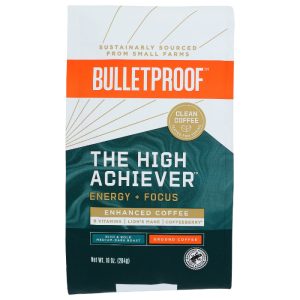 Bulletproof – The High Achiever Ground Coffee, 10 oz | Pack of 6