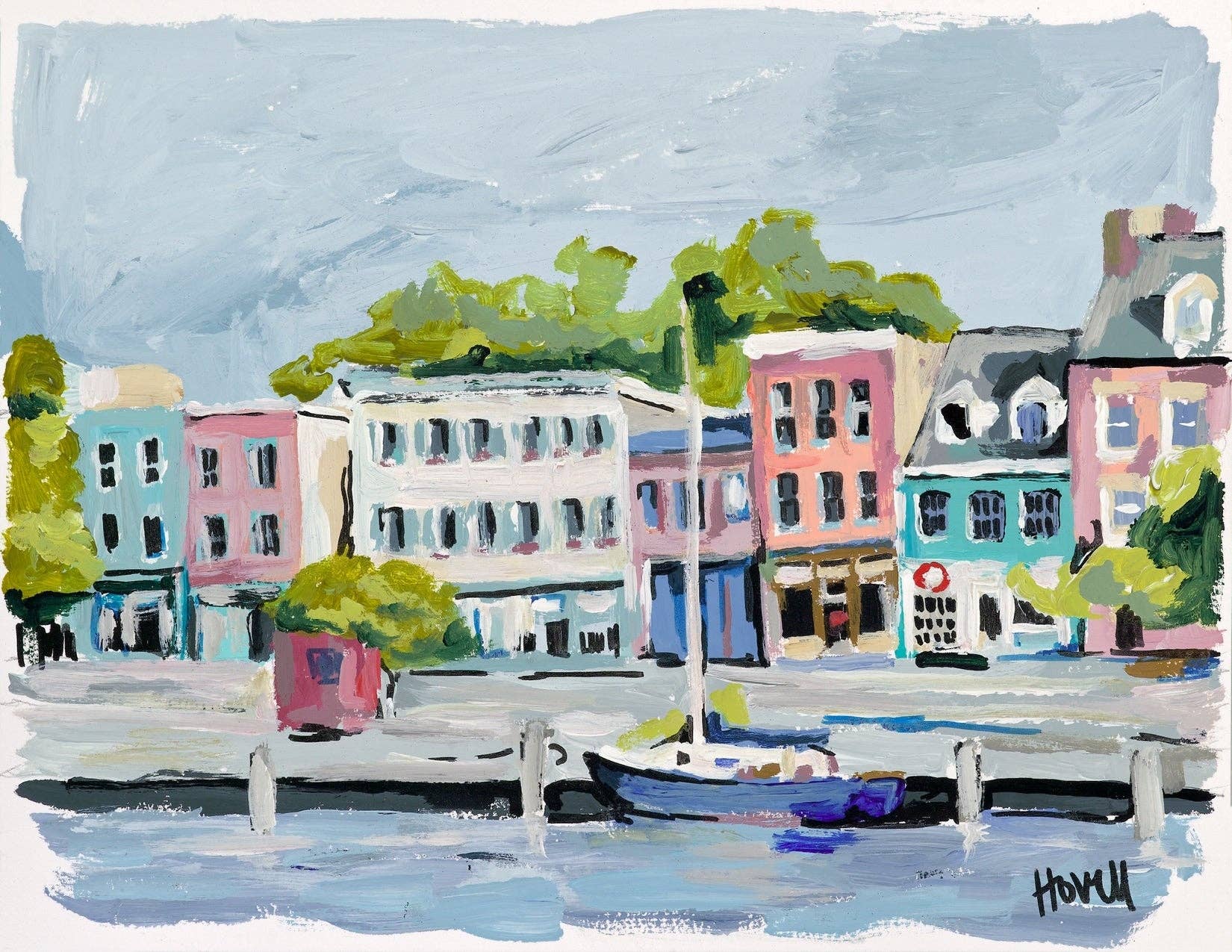 Kim Hovell Art – Fells Point Print: 11 x 14″